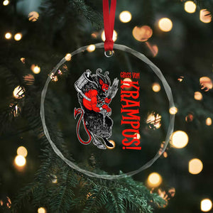 Horror Christmas Gruss Vom Krampus Crystal Glass Ornament TS09 Print Your Wear
