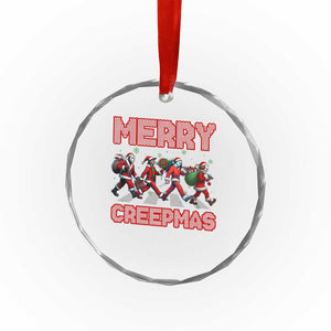 Horror Xmas Crystal Glass Ornament Merry Creepmas Horror Characters TS09 Print Your Wear
