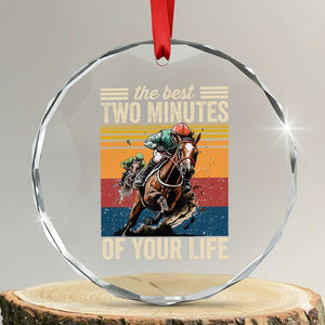 Horse Race Derby Crystal Glass Ornament The Best Two Minutes Of Your Life TS11 Transparent Glass 3'' Circle Print Your Wear