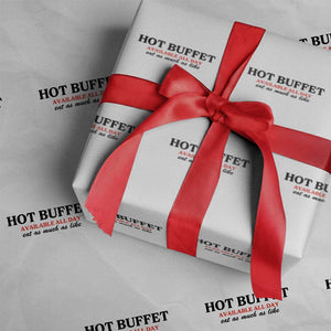 Hot Buffet Available All Day Wrapping Paper Roll Funny Cooking Food TS14 White Print Your Wear