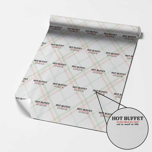 Hot Buffet Available All Day Wrapping Paper Roll Funny Cooking Food TS14 Christmas Plaid Print Your Wear