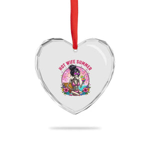 Hot Wife Summer Heart Crystal Glass Ornament Funny Newlywed Skeleton TS14 Print Your Wear