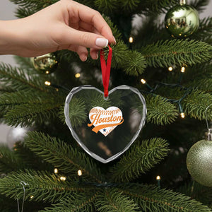 Houston Clutch City Heart Crystal Glass Ornament Baseball Heart Varsity Script Vintage Sports Fans TS10 Print Your Wear