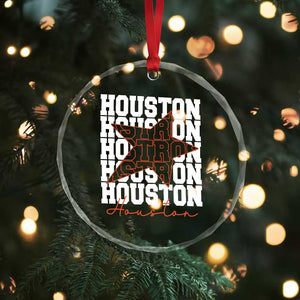 Houston Sport Baseball Fans Crystal Glass Ornament US State Vintage Graphic TS10 Print Your Wear