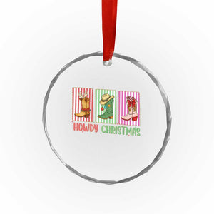 Howdy Christmas Cowboy Boots Western Pride Crystal Glass Ornament TS12 Print Your Wear