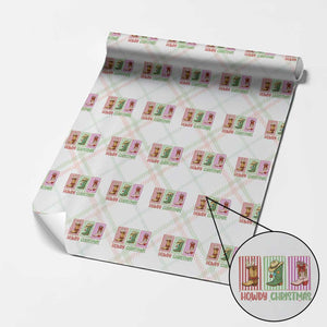 Howdy Christmas Cowboy Boots Western Pride Wrapping Paper Roll TS12 Christmas Plaid Print Your Wear