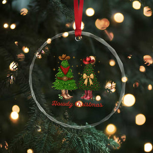 Howdy Christmas Crystal Glass Ornament Cowboy Western Country Xmas TS14 Print Your Wear