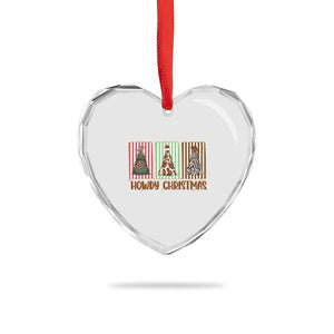 Howdy Christmas Heart Crystal Glass Ornament Funny Western Xmas Tree Rodeo Fan Gift TS12 Print Your Wear