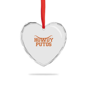 Howdy Putos Heart Crystal Glass Ornament Funny Western Cowboy Spanish Slang TS10 Print Your Wear