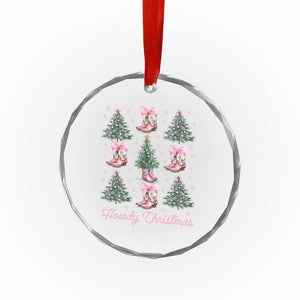 Howdy Xmas Crystal Glass Ornament Coquette Christmas Tree Cowgirl TS09 Print Your Wear