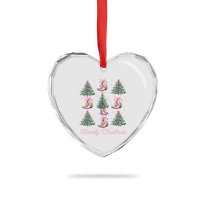 Howdy Xmas Heart Crystal Glass Ornament Coquette Christmas Tree Cowgirl TS09 Print Your Wear