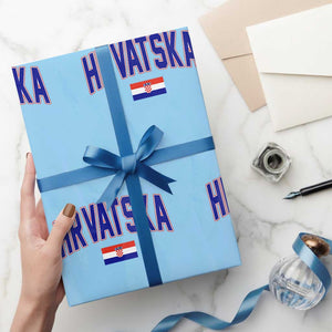 Hrvatska Flag Wrapping Paper Roll Croatia Vintage Zagreb Croatian Jersey Retro