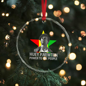Huey P.Newton Power To The People Crystal Glass Ornament Black Panther Party Black History Month TS11 Print Your Wear