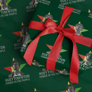 Huey P.Newton Power To The People Wrapping Paper Roll Black Panther Party Black History Month TS11 Green Print Your Wear