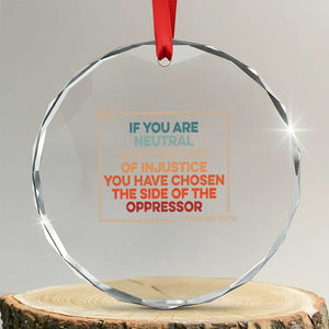 Human Rights Crystal Glass Ornament Feminist Equal Rights Social Justice TS10 Transparent Glass 3'' Circle Print Your Wear