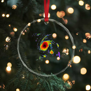 Hurricane Gabrielle 2025 Crystal Glass Ornament Meteorologist Weather Radar Storm Chasing TS11 Print Your Wear