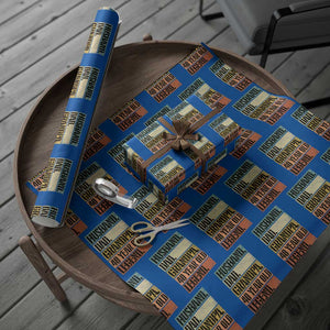 Husband Dad Grandpa 40 Year Old Legend Wrapping Paper Roll Funny 40th Birthday Fathers Day TS11 Blue Print Your Wear