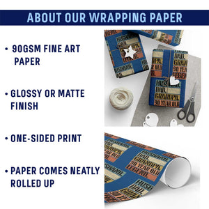 Husband Dad Grandpa 90 Year Old Legend Wrapping Paper Roll Funny 90th Birthday Fathers Day TS11 Print Your Wear