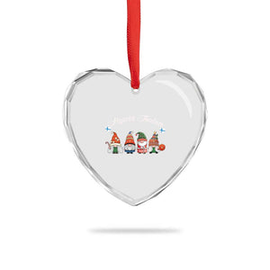 Hyvaa Joulua Heart Crystal Glass Ornament Finland Christmas Gnome Korsnäs Sweater TS11 Print Your Wear
