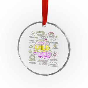 I Am A Child Of God Crystal Glass Ornament Retro Christian Jesus Faith TS02 Print Your Wear