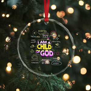 I Am A Child Of God Crystal Glass Ornament Retro Christian Jesus Faith TS02 Print Your Wear