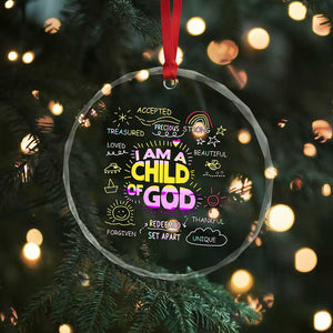 I Am A Child Of God Crystal Glass Ornament Retro Christian Jesus Faith TS02 Print Your Wear