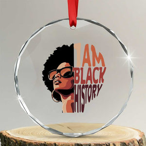 I Am Black History Crystal Glass Ornament African American Pride TS14 Transparent Glass 3'' Circle Print Your Wear