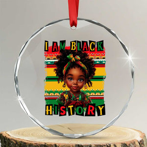 I Am Black History Crystal Glass Ornament Month Black Melanin Kids Girls TS02 Transparent Glass 3'' Circle Print Your Wear