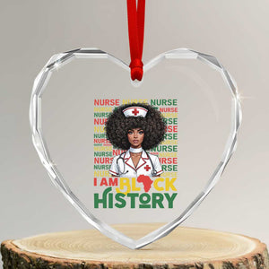 I Am Black History Heart Crystal Glass Ornament Black History Month Nurse Gift TS12 Transparent Glass 3'' Heart Print Your Wear