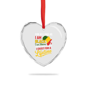 I Am Black History I Exist for a Lifetime Heart Crystal Glass Ornament Black Pride African American Empowerment TS02 Print Your Wear