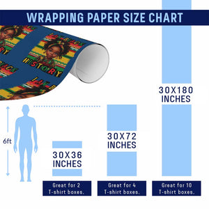 I Am Black History Wrapping Paper Roll Month Black Melanin Kids Girls TS02 Print Your Wear