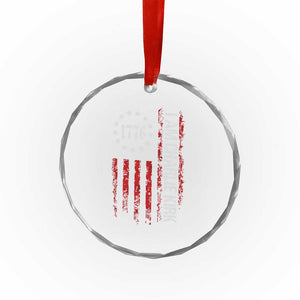 I Am Charlie Kirk Crystal Glass Ornament Freedom Vintage Old American Flag Patriotic 1776 TS10 Print Your Wear