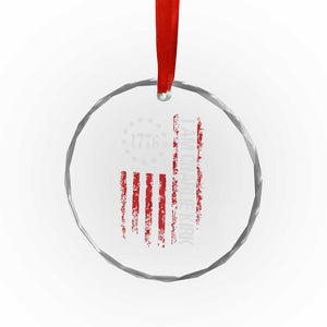 I Am Charlie Kirk Crystal Glass Ornament Freedom Vintage Old American Flag Patriotic 1776 TS10 Print Your Wear
