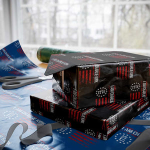 I Am Charlie Kirk Wrapping Paper Roll Freedom Vintage Old American Flag Patriotic 1776 TS10 Black Print Your Wear