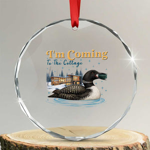 I Am Coming To The Cottage Crystal Glass Ornament Stupid Canadian Wolf Bird TS14 Transparent Glass 3'' Circle Print Your Wear