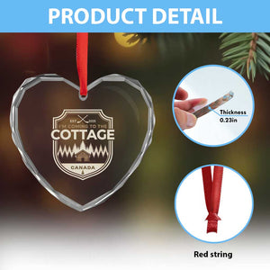 I Am Coming To The Cottage Heart Crystal Glass Ornament Funny Romance Hockey TS11 Print Your Wear