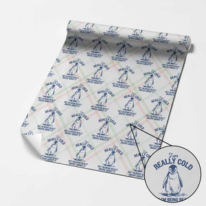 I Am Really Cold But I'm Being Really Brave About It Penguin Wrapping Paper Roll TS11 Christmas Plaid Print Your Wear