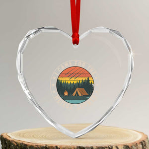 I Came For The Meteor Shower Heart Crystal Glass Ornament Stargazer Camping Gift