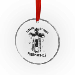 I Can Do All Things Through Christ Crystal Glass Ornament Christian Soccer Faith TS12 Print Your Wear
