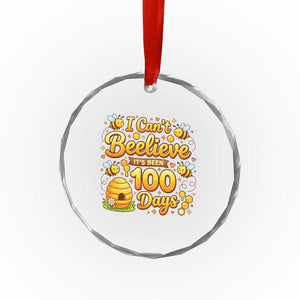 I Can't Believe It's Been 100 Days of School Cute Bee Crystal Glass Ornament TS02 Print Your Wear