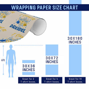I Cheat At Dreidel Wrapping Paper Roll Funny Hanukkah Jewish Gift TS12 Print Your Wear
