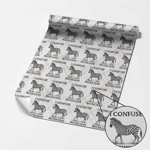 I Confuse Physicians Rare Disease Awareness Wrapping Paper Roll Funny Zebra TS11 Christmas Plaid Print Your Wear