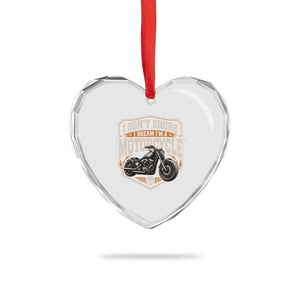 I Dont Snore I Dream Im A Motorcycle Rider Heart Crystal Glass Ornament Snoring Biker Retro Bikers Club TS10 Print Your Wear