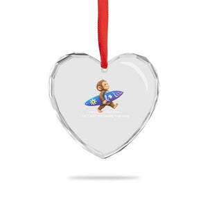 I Dont Want This Feeling To Go Away Heart Crystal Glass Ornament Vintage Surf Monkey Nostalgic Summer Beach Vacation TS10 Print Your Wear
