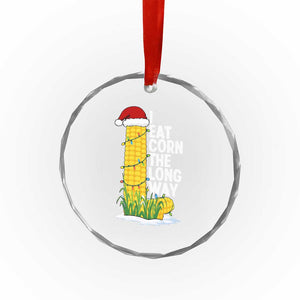 I Eat Corn The Long Way Crystal Glass Ornament Funny Corn Adult Humor Christmas TS14 Print Your Wear