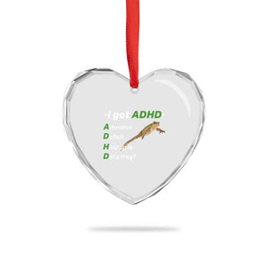I Got ADHD Attention Deficit Hold Up Is Dat A Frog Heart Crystal Glass Ornament Neurodiversity Humor Weirdcore