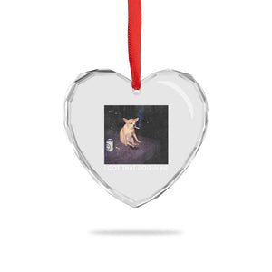I Got That Dog In Me Heart Crystal Glass Ornament Retro Funny Chihuahua Smoking Beer TS10 Print Your Wear