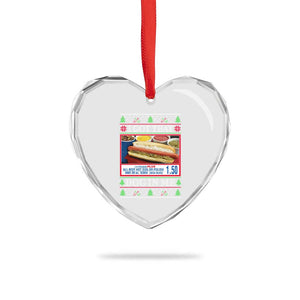 I Got That Dog in Me Ugly Xmas Heart Crystal Glass Ornament Keep 150 Dank Meme Hot Dog Combo TS10 Print Your Wear