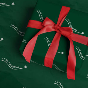 I Had Potential Wrapping Paper Roll Funny Sci-Fi Book Lover TS14 Green Print Your Wear