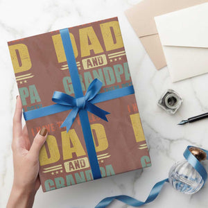 I Have Two Titles Dad And Grandpa I Rock Them Both Wrapping Paper Roll Father's Day Gift TS11 Mocha Print Your Wear